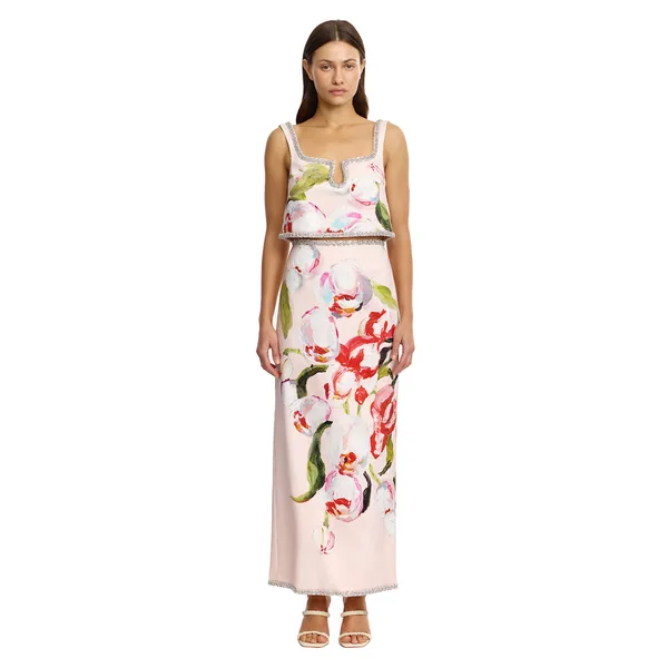 Acler Southacre Maxi Skirt in Cherry Medley
