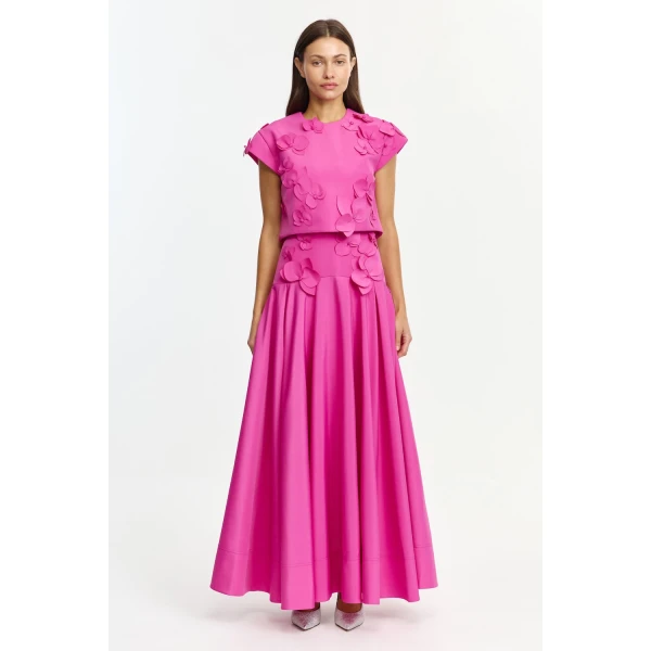 Acler Tanby Maxi Dress in Pink Topaz, view 2