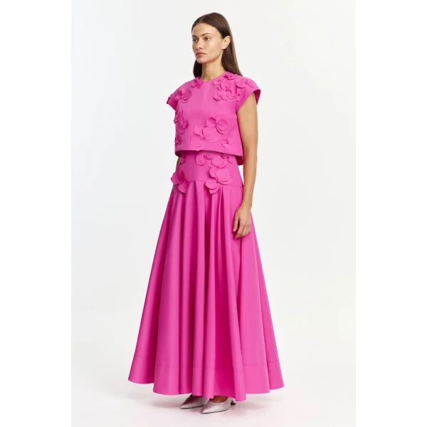Acler Tanby Maxi Dress in Pink Topaz, view 3