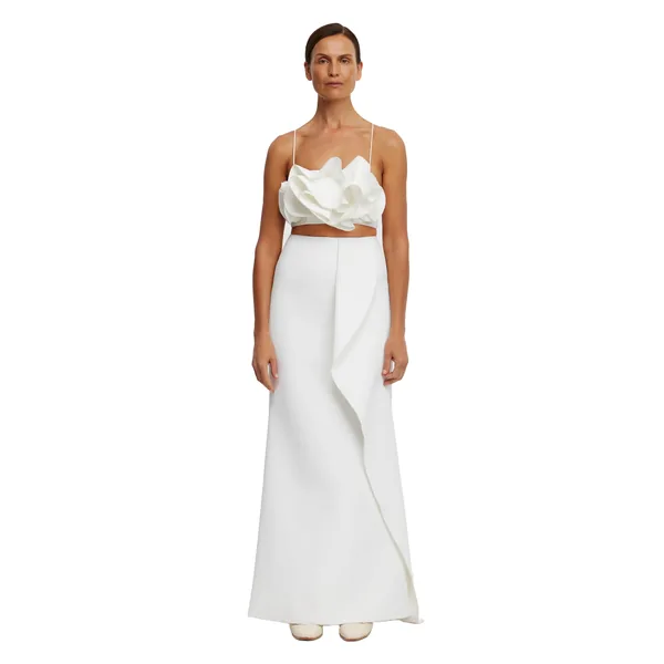 Acler Underwood Maxi Skirt in Ivory