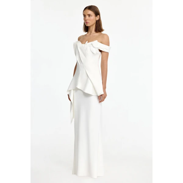 Acler Westhart Maxi Dress in Ivory, view 2