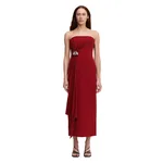 Acler Whitnell Midi Dress in Burgundy