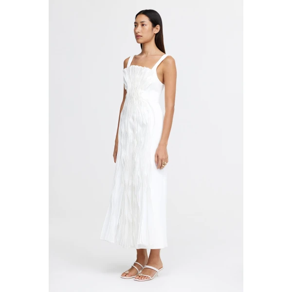 Acler Wigbeth Midi Dress in Ivory, view 2