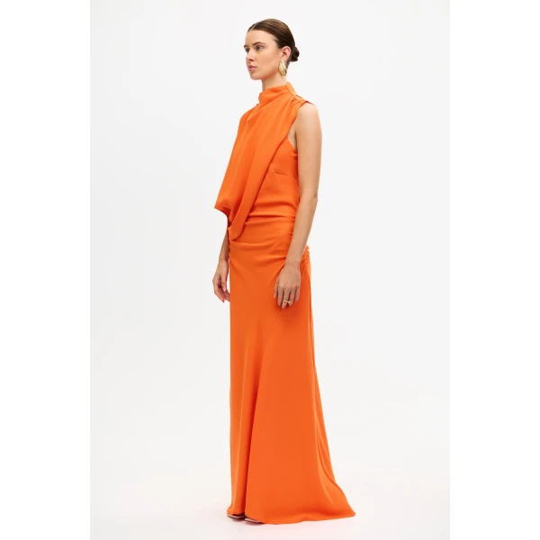 Acler Wilcott Maxi Dress in Fanta, view 3