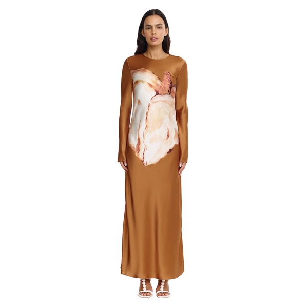 Acler Wittonhill Maxi Dress in Caramel Arum Lily