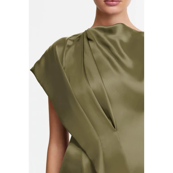 Acler Wombridge Maxi Dress in Olive, view 4