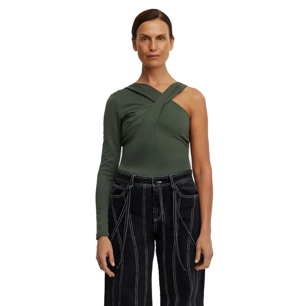 Acler Wyson Top in Deep Olive