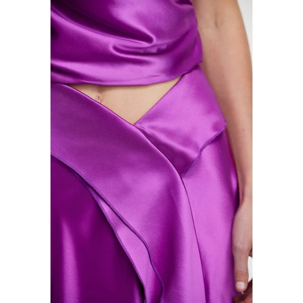 Acler Yewdale Maxi Skirt in Deep Mulberry, view 4