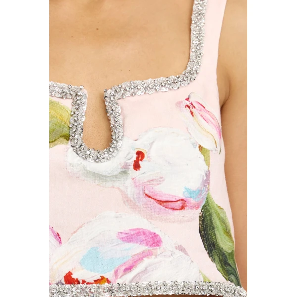 Acler Yorkley Top in Cherry Medley, view 4