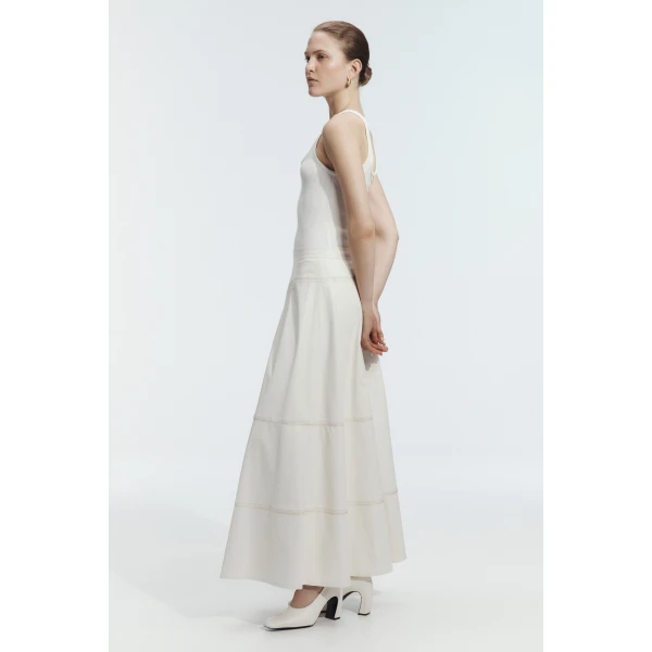 Aje Lotus Vegan Leather Midi Skirt, view 5