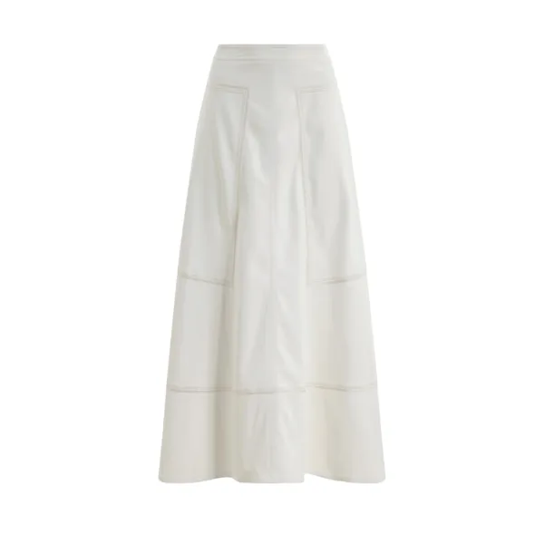 Aje Lotus Vegan Leather Midi Skirt