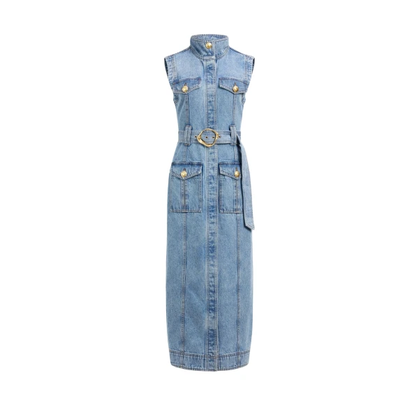 Lyra Denim Midi Dress