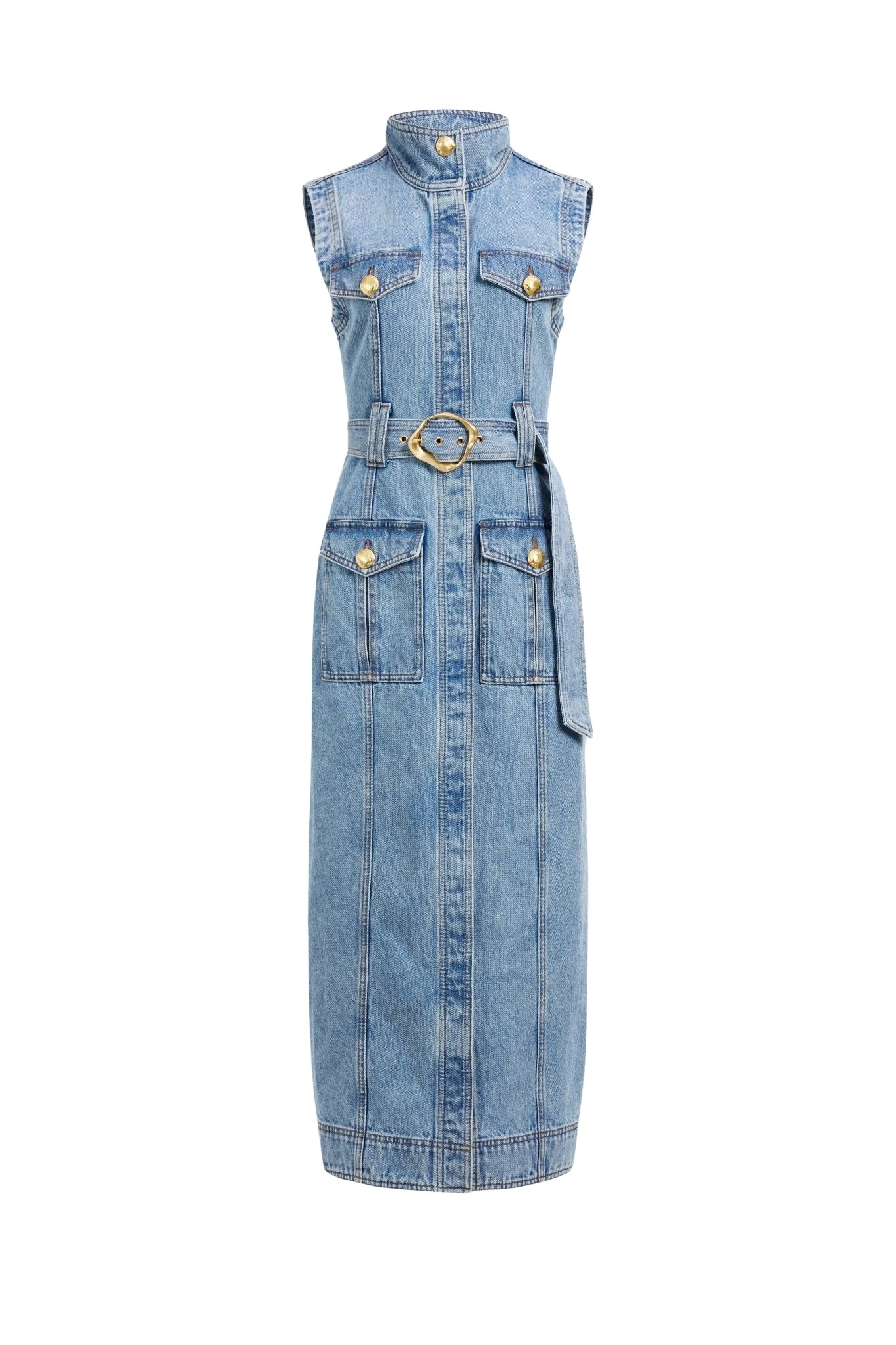 Aje-Lyra-Denim-Midi-Dress34791_nobg Lyra Denim Midi Dress - Image 1