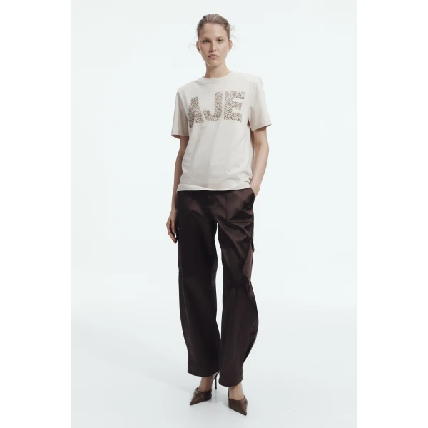 Aje Naya Embellished Logo Tee