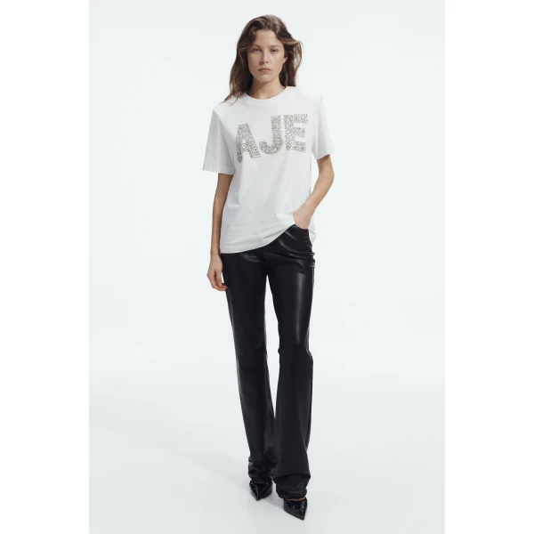 Aje Naya Embellished Logo Tee