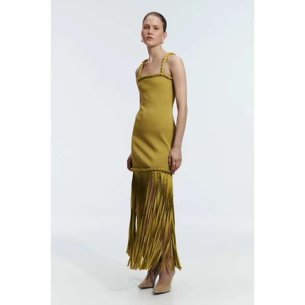 Aje Ribiona Knit Midi Dress