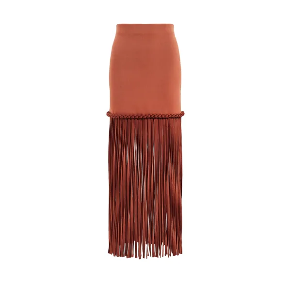 Aje Ribiona Knit Midi Skirt
