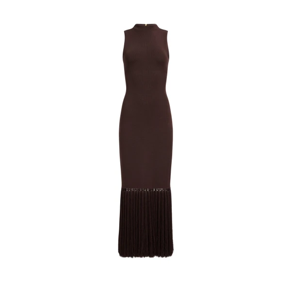 Sofina Knit Tassel Midi Dress