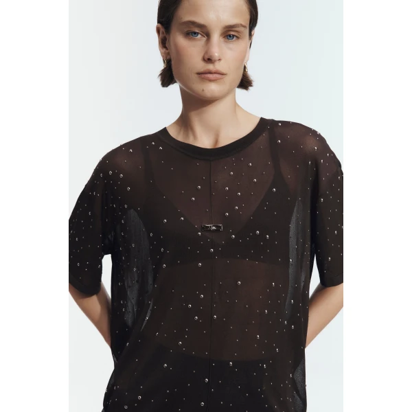 Chocolate/Rose Gold knitwear