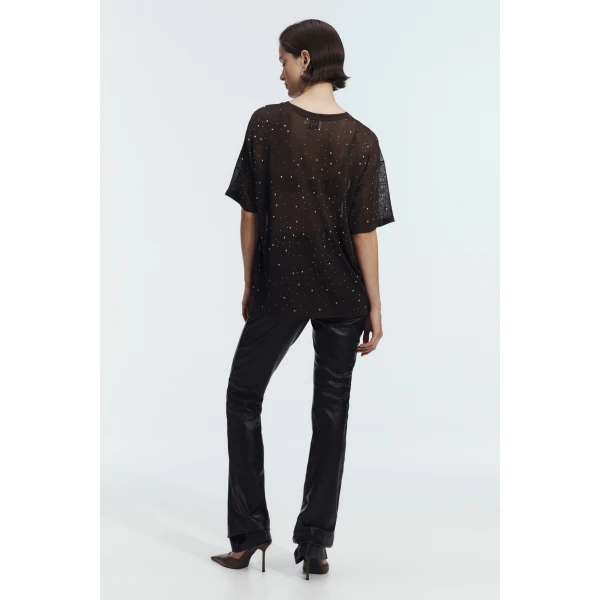 Aje Twila Embellished Knit Tee