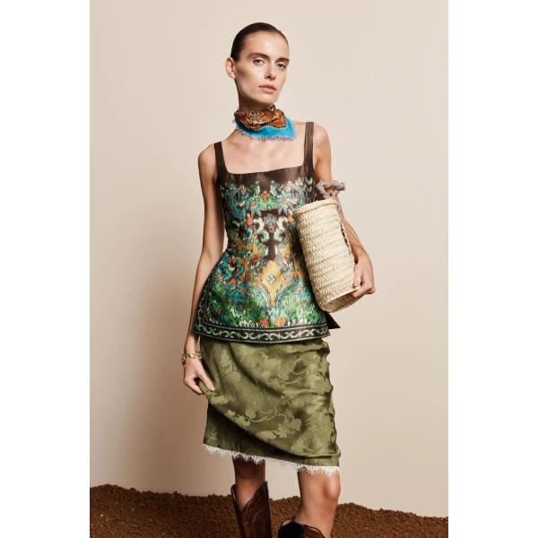 Alémais Winifred Bias Slip Skirt