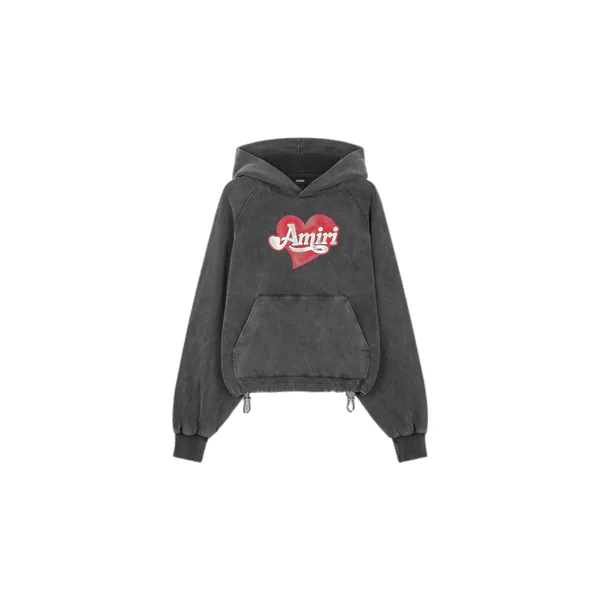 Amiri Heart Hoodie in Black