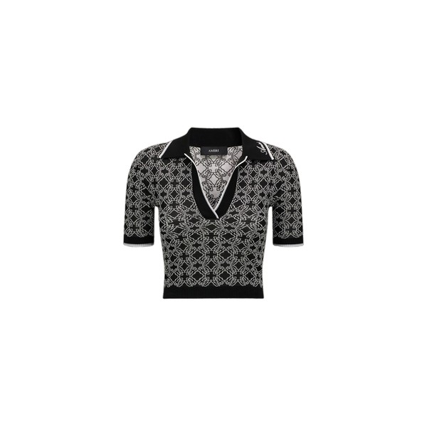 Amiri MA Quad Knit Short Sleeve Polo