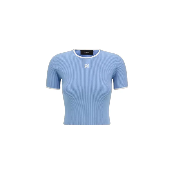 MA Rib Knit Baby Tee in Skyline Blue