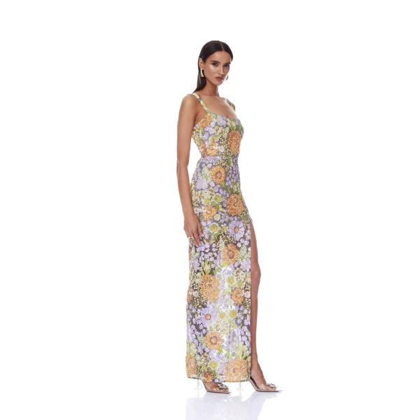 Amalfi Paillette Lilac Veronica Maxi Dress