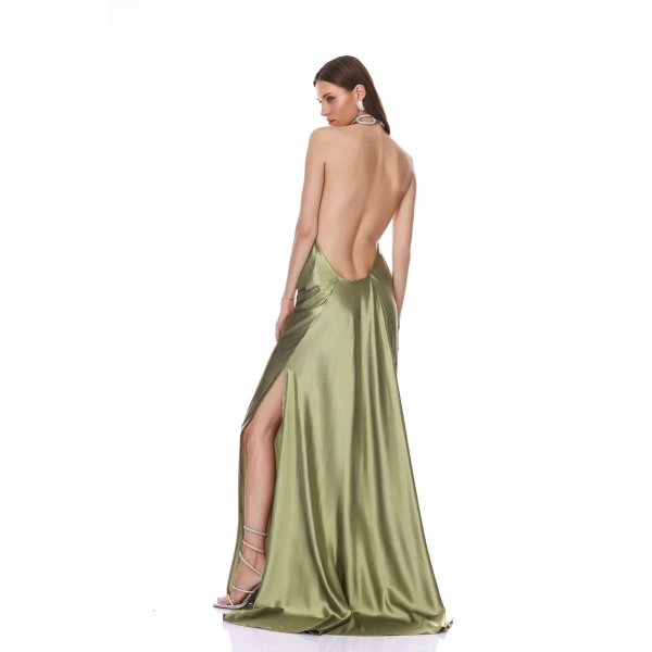 Green evening gown