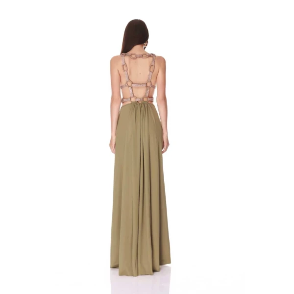 Green evening gown