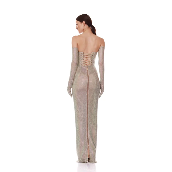 Metallic evening gown