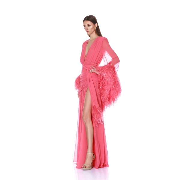 Geisha Coral Maxi Dress