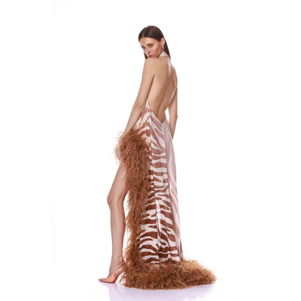 Multicolour evening gown