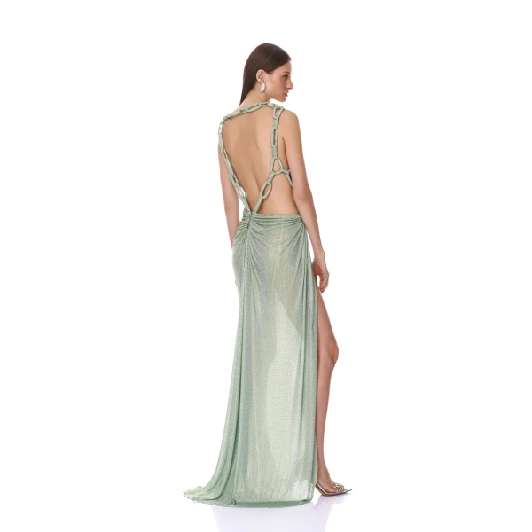 Green evening gown