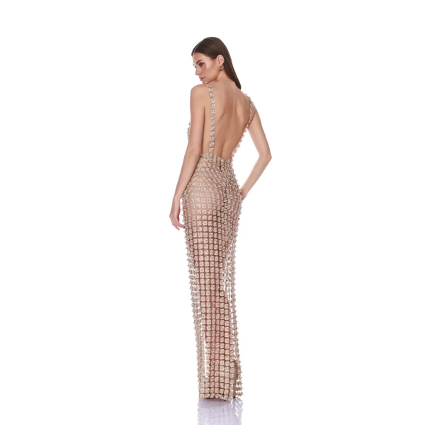Metallic maxi dresse