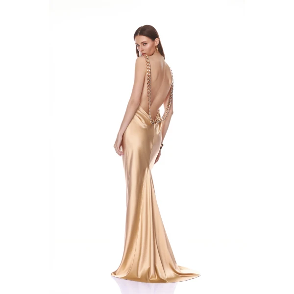 Metallic evening gown