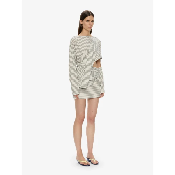 grey marle stripe dresses