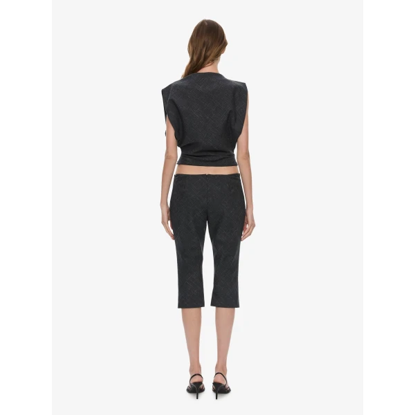 Christopher Esber Banyan Capri Pant in Tropical Charcoal Marle, view 2