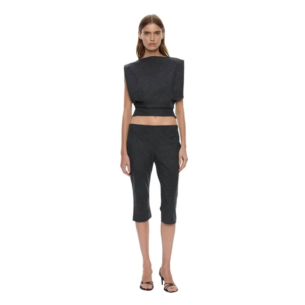 Banyan Capri Pant in Tropical Charcoal Marle