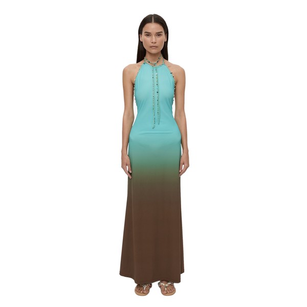 Christopher Esber beach quartz halter ombre dress