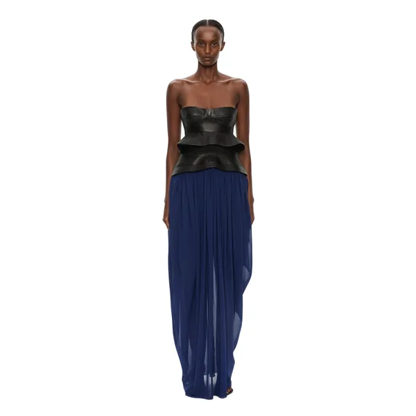 Christopher Esber Bellona Moulded Leather Bodice in Black Top