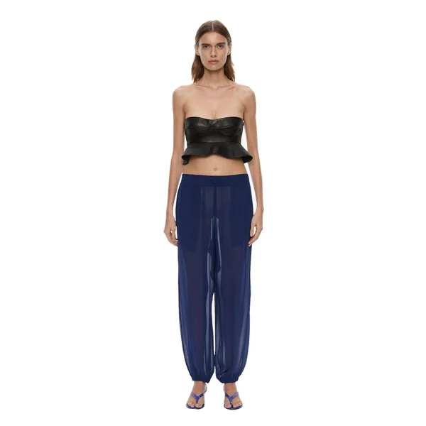 Bennett Silk Pant in Ink