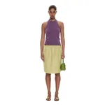 Christopher Esber Cashmere Rae Halter Tank in Mauve Top