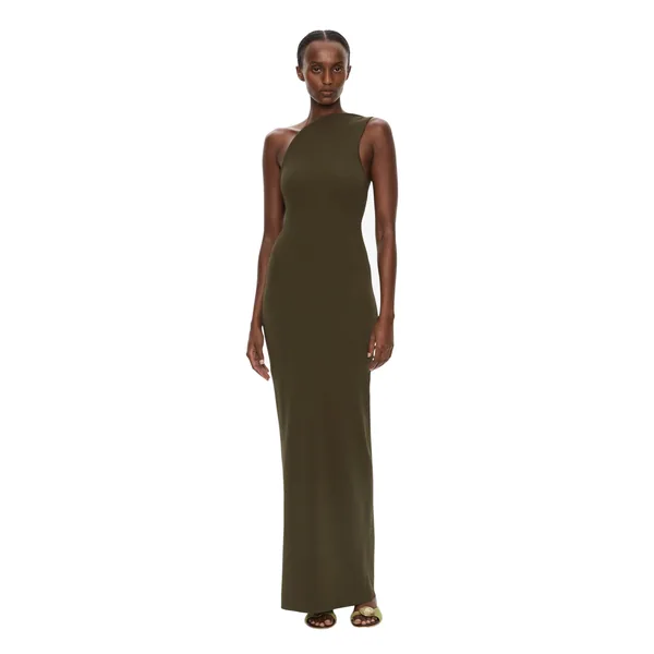 Concave Wired Dress in Kombu Green