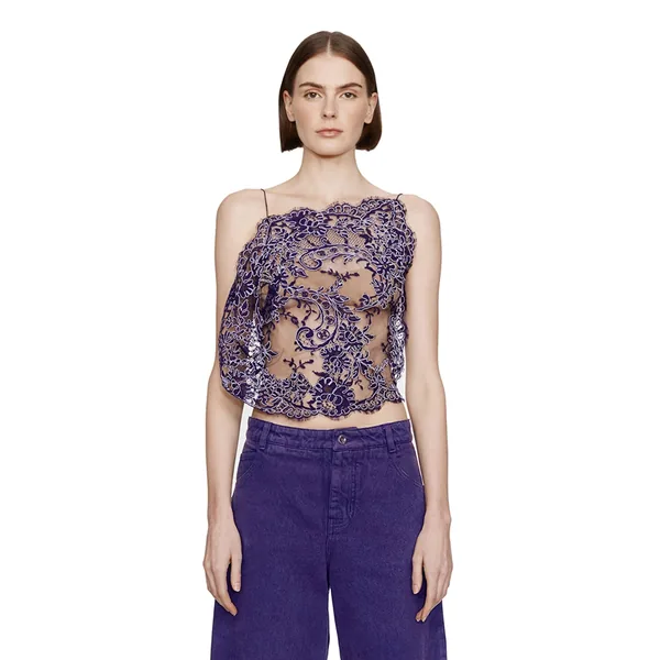 Iris Floating Lace Cami in Dark Viola