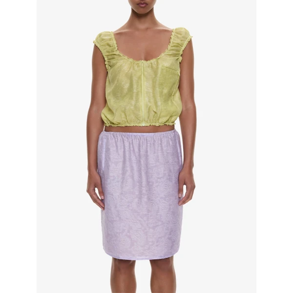 Christopher Esber Light Leak Jacquard Slip Skirt in Lilac, view 3