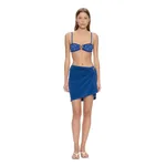 Christopher Esber Looped Back Ruched Orbit Mini Skirt in Indigo