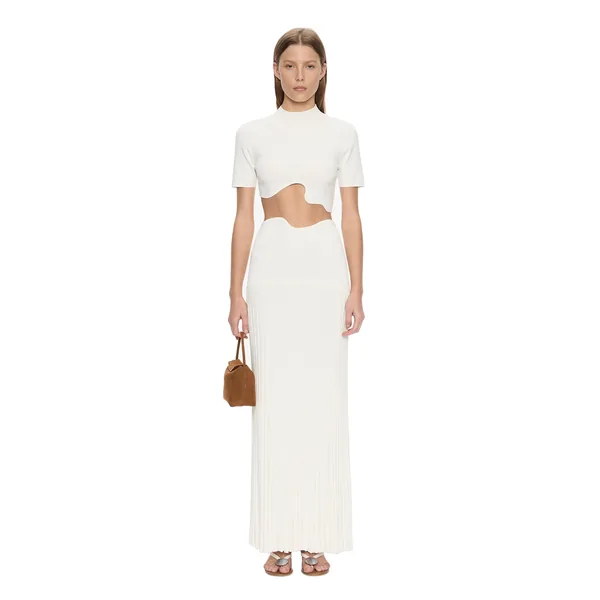 Maparadita Pleated Skirt in White