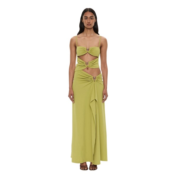 Christopher Esber orbit ruched disconnect cascade dress